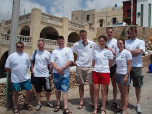 Everyone after a hard second days diving at Zurrieq